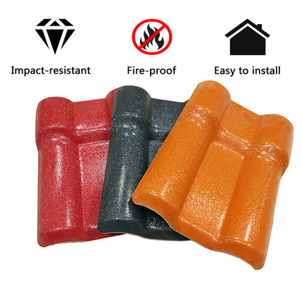 ASA Synthetic Resin Roof Tile 2.5mm 3.0mm Thickness Weatherproof