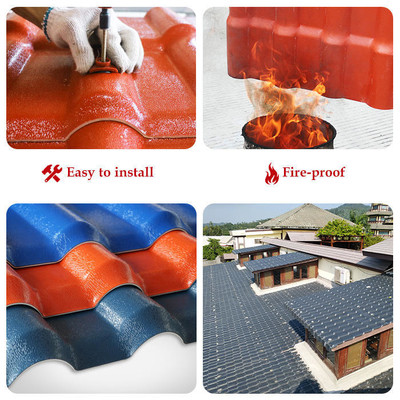 ASA Synthetic Resin Roof Tile 2.5mm Thickness B1 Fire Rating
