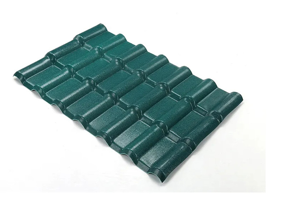Genteng Resin Sintetis ASA Gelombang Bambu Spanyol Untuk Gudang Gudang Villa
