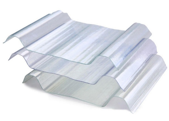 Clear Fiberglass Reinforced Plastic Tile Building Material Untuk Taman Rumah Kaca Stat