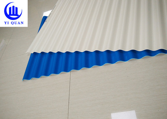 Anti Korosi Genteng PVC Insulasi Panas 219mm Pitch Tile Sheet