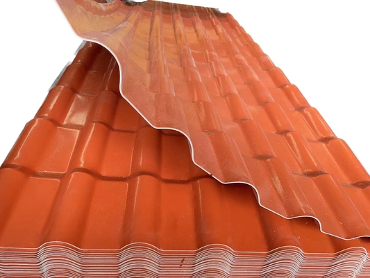 Lembar Atap Resin Sintetis ASA Tahan Api 960mm Untuk Villa Patio Gazebo