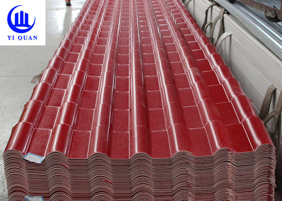 1050mm Lebar Atap Bambu Spanyol ASA Bata Warna Merah