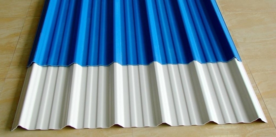 1.0mm Plastik Genteng Bergelombang Tahan Dampak Lembaran Atap PVC