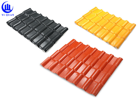 Isolasi Cuaca Baik ASA Genteng Sintetis PVC Untuk Gazebo Outdoor Rumah Kaca