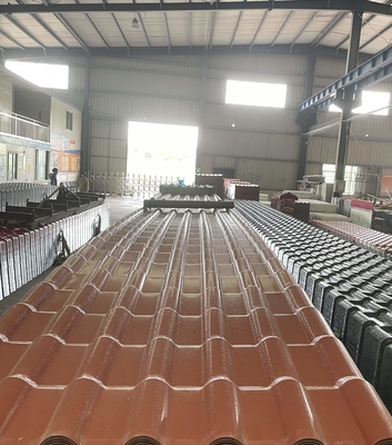 2.5mm Tebal Resin Sintetis Genteng Isolasi Panas Lembaran Atap Spanyol