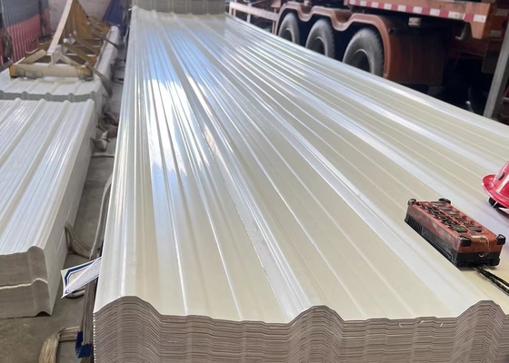 Genteng Pvc Plastik Tahan Cuaca Baik Bentuk Trapesium Lebar 930mm