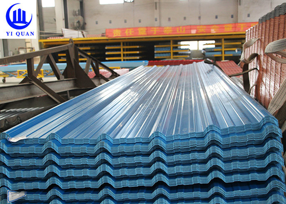 Genteng Bergelombang PVC Plastik Tahan Korosi Kedap Suara Untuk Gudang Gudang