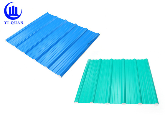 Lembaran Atap Plastik PVC Lapisan Muti 1130mm Untuk Amal Industri Kimia