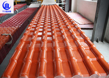 Terracotta 219mm Wave Upvc Asa Sintetis Resin Atap Genteng