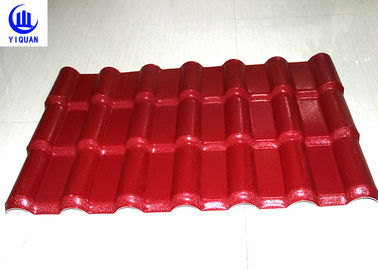 3 Lapisan Isolasi Panas Warna Stabil Pvc Resin Roof Tile Kapasitas Kuat 100kg