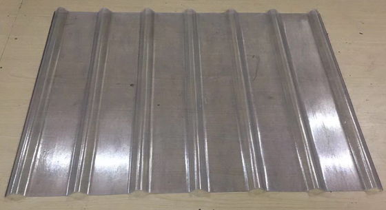 Lembar Atap Fiberglass Lebar 1130mm FRP Roof Tile Untuk Skylight