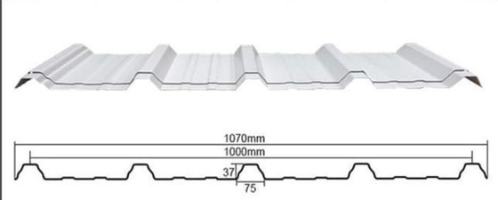 Ubin Atap Pvc Bergelombang Ubin Atap Gelombang Tinggi 1070mm Trapesium Upvc